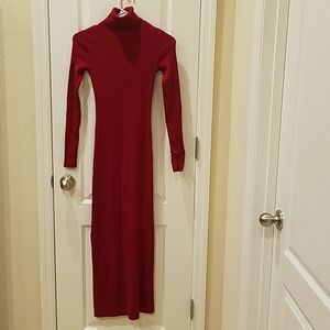 Turtleneck maxi dress